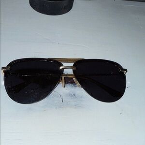 Diff Eyewear Black and Gold Sunglasses